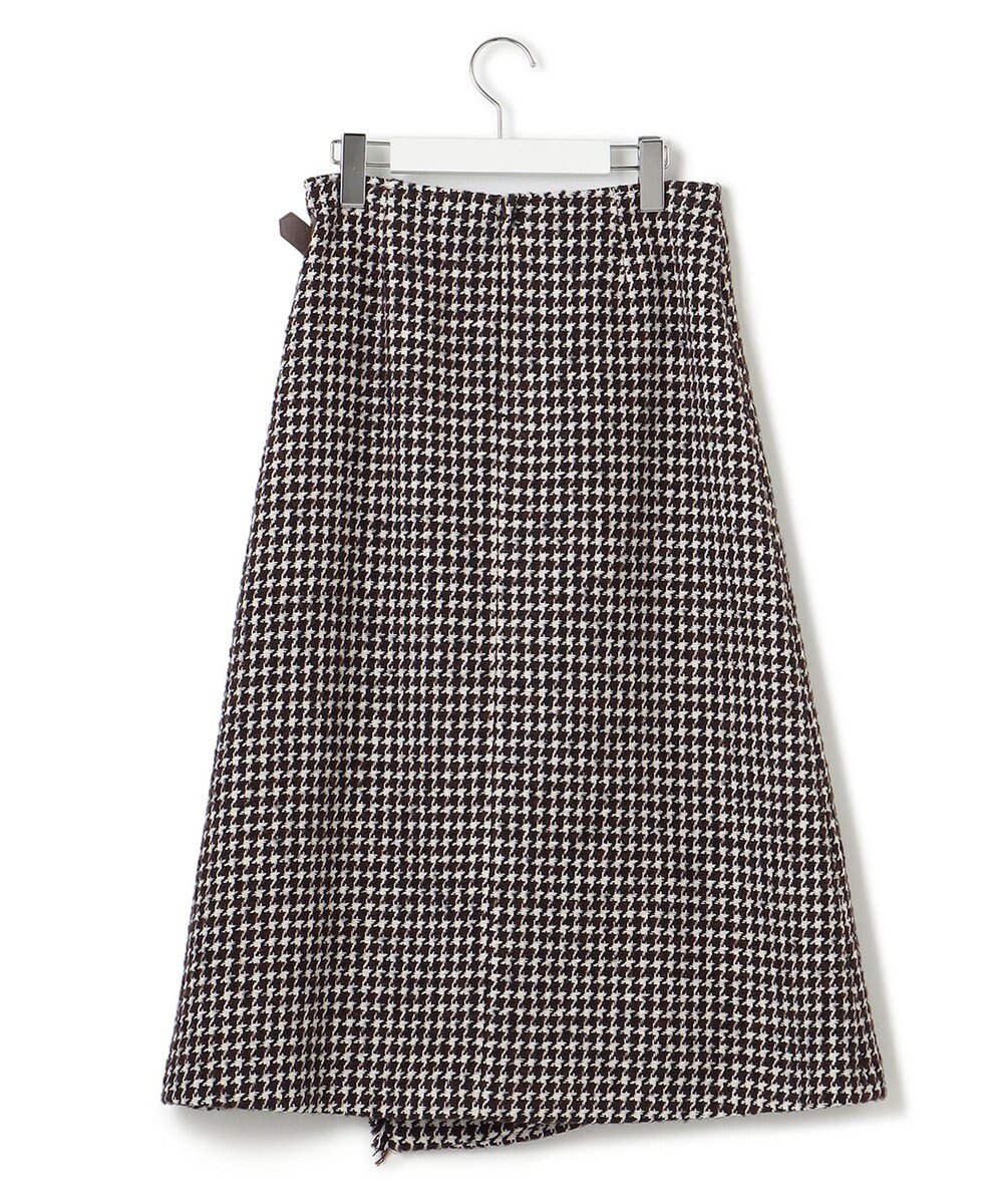 23区 チェックツイード ラップ風 スカート 