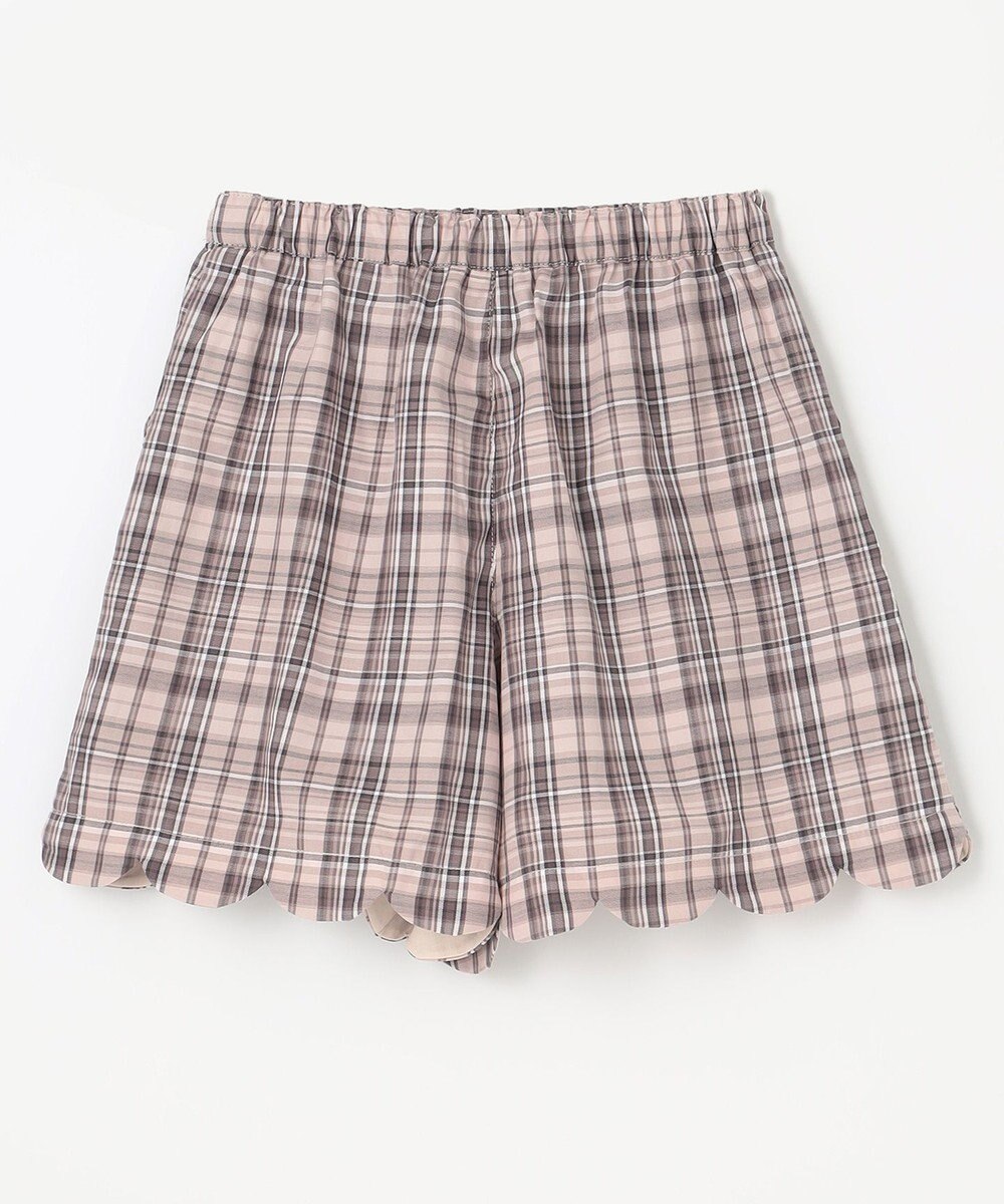 ANY KIDS 裾 スカラップ チェック パンツ 