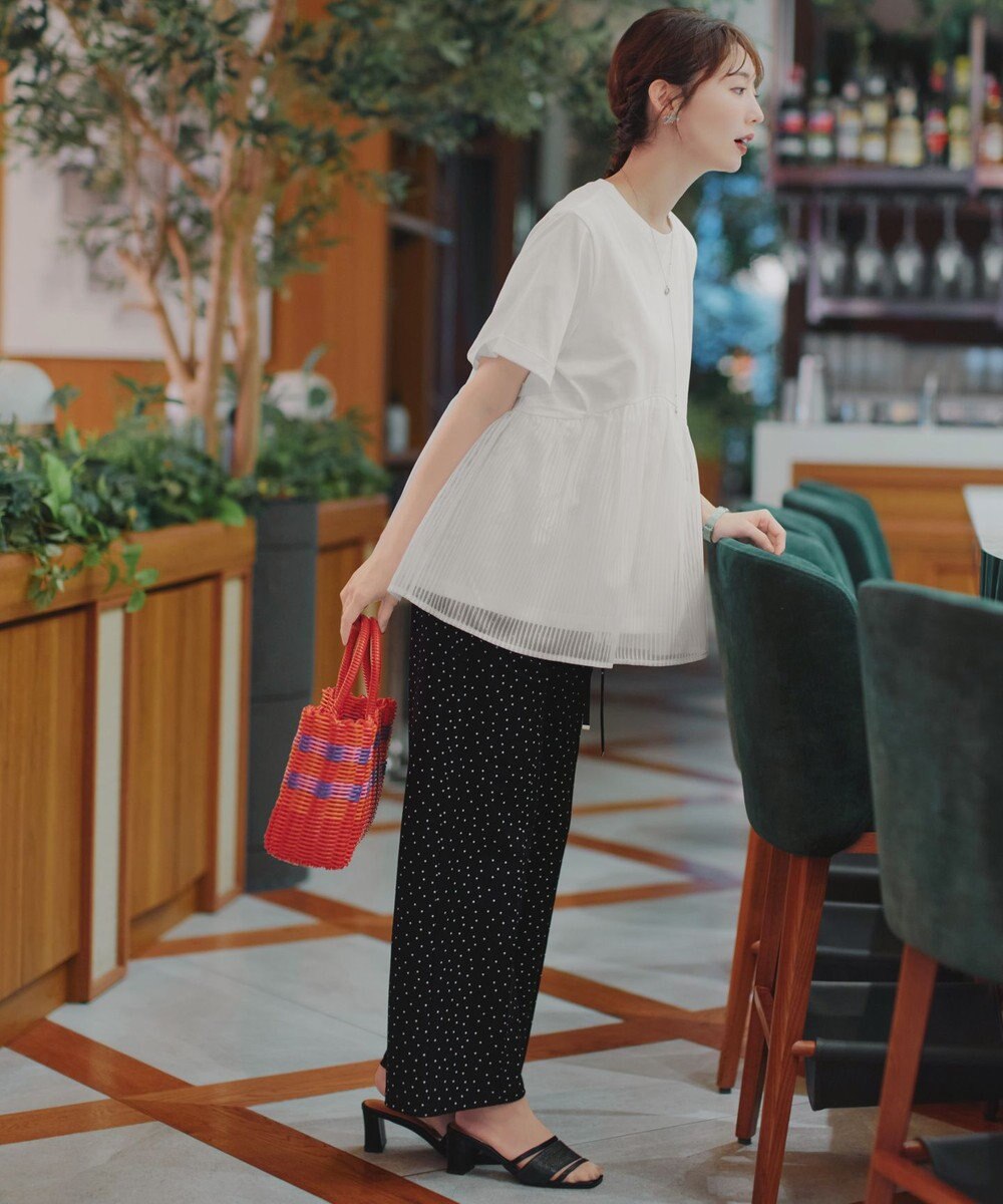 Tiaclasse 【おのののかさん着用】冷凛(ひやりん)カノコカットソーピンタックパンツ 