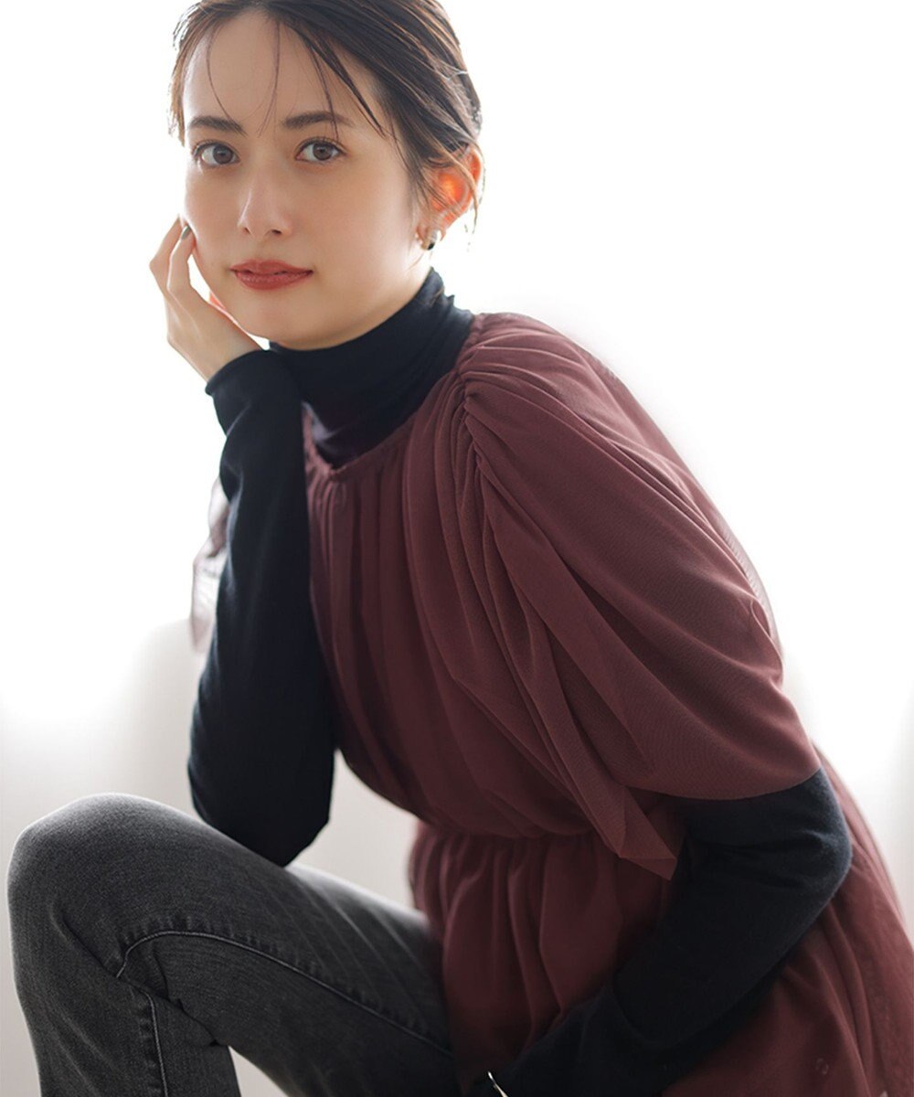 uncrave 【洗濯機洗い可】カクテル チュール ブラウス（uncrave STANDARD） 