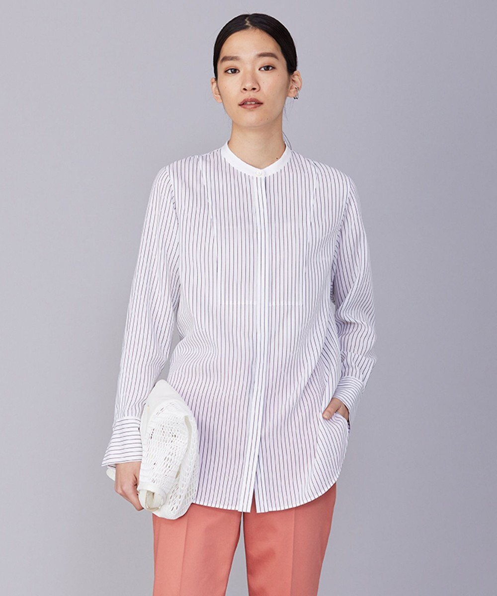 ICB L 【洗える】 リヨセルローン ブザムシャツ 