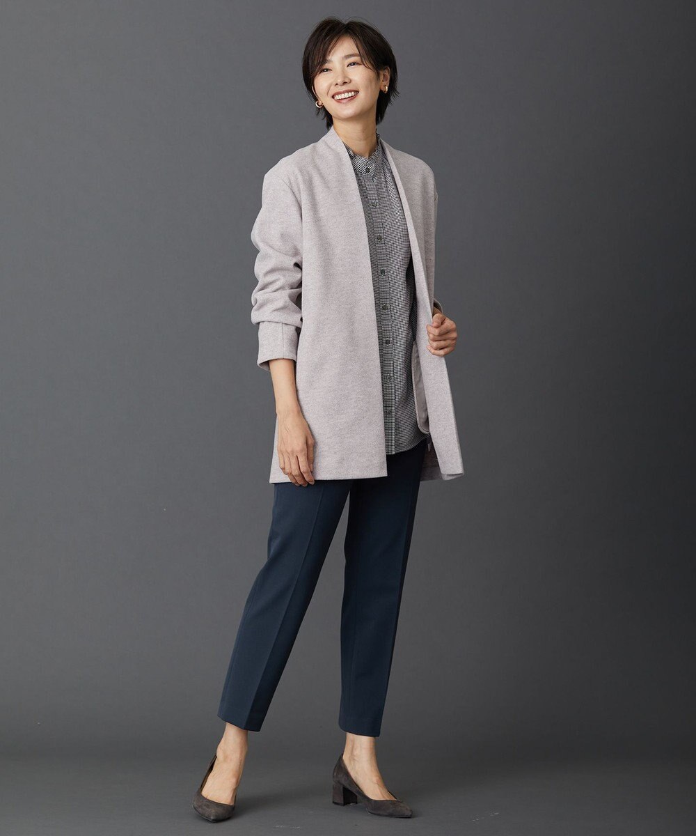 J.PRESS LADIES 【洗える】アルガンシルク テーパード パンツ 