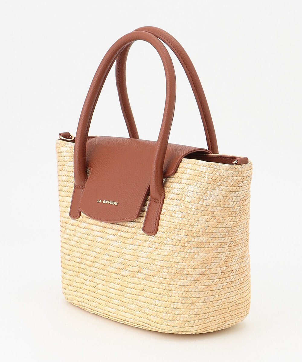 LA BAGAGERIE フラップ2WAYかごトートバッグ 