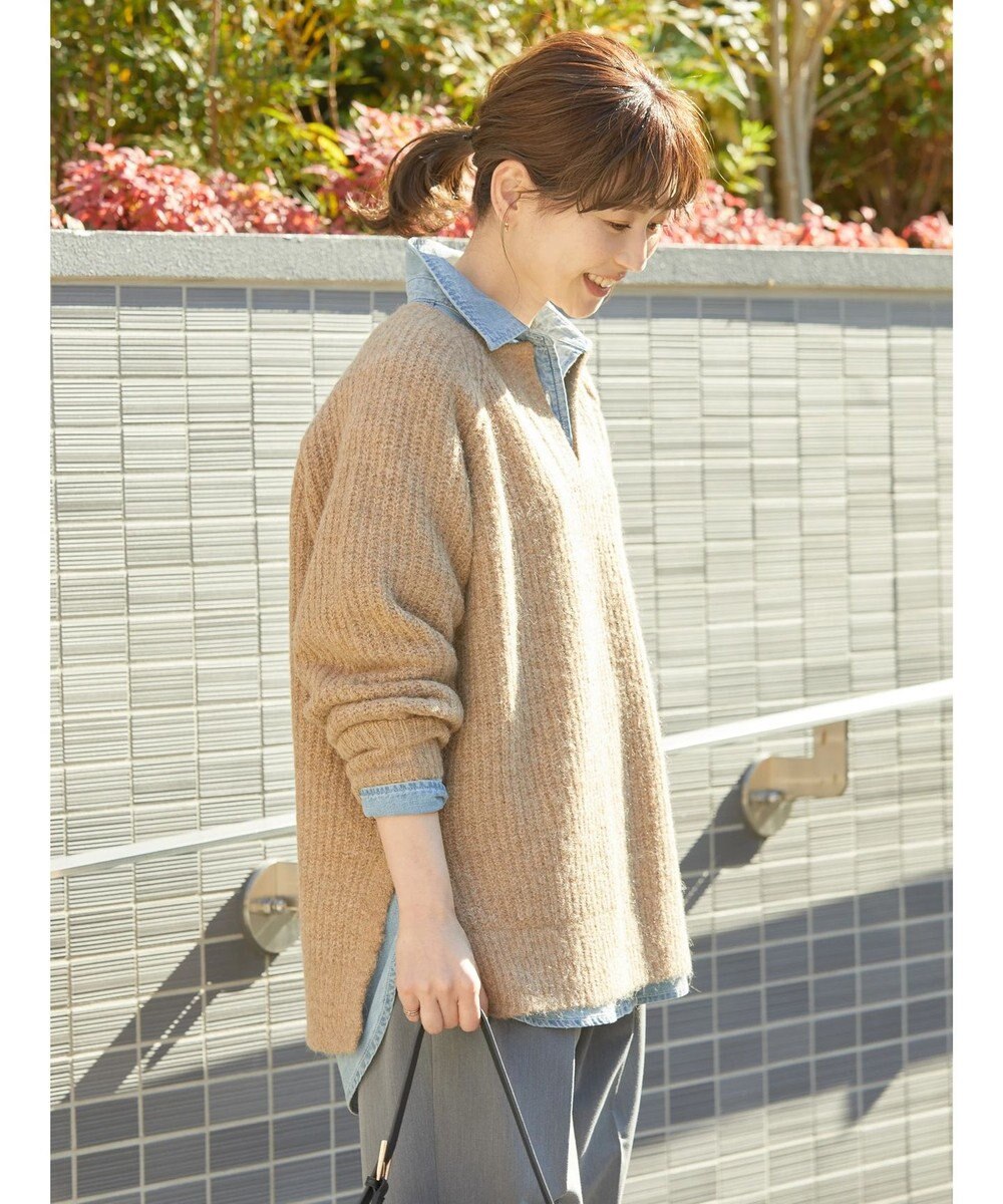 AMERICAN HOLIC ミックスヤーンカフタンニットプルオーバー 