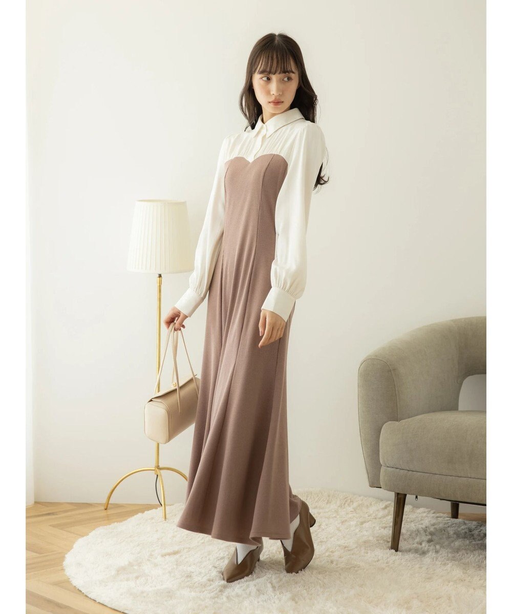 earth music&ecology ビスチェ風ドッキングワンピース 