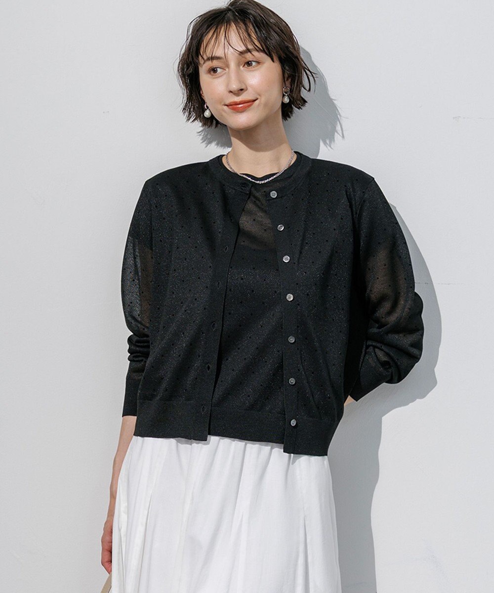 23区 S 【先行予約/WEB&一部店舗限定カラーあり】シアードット クルーネック カーディガン 