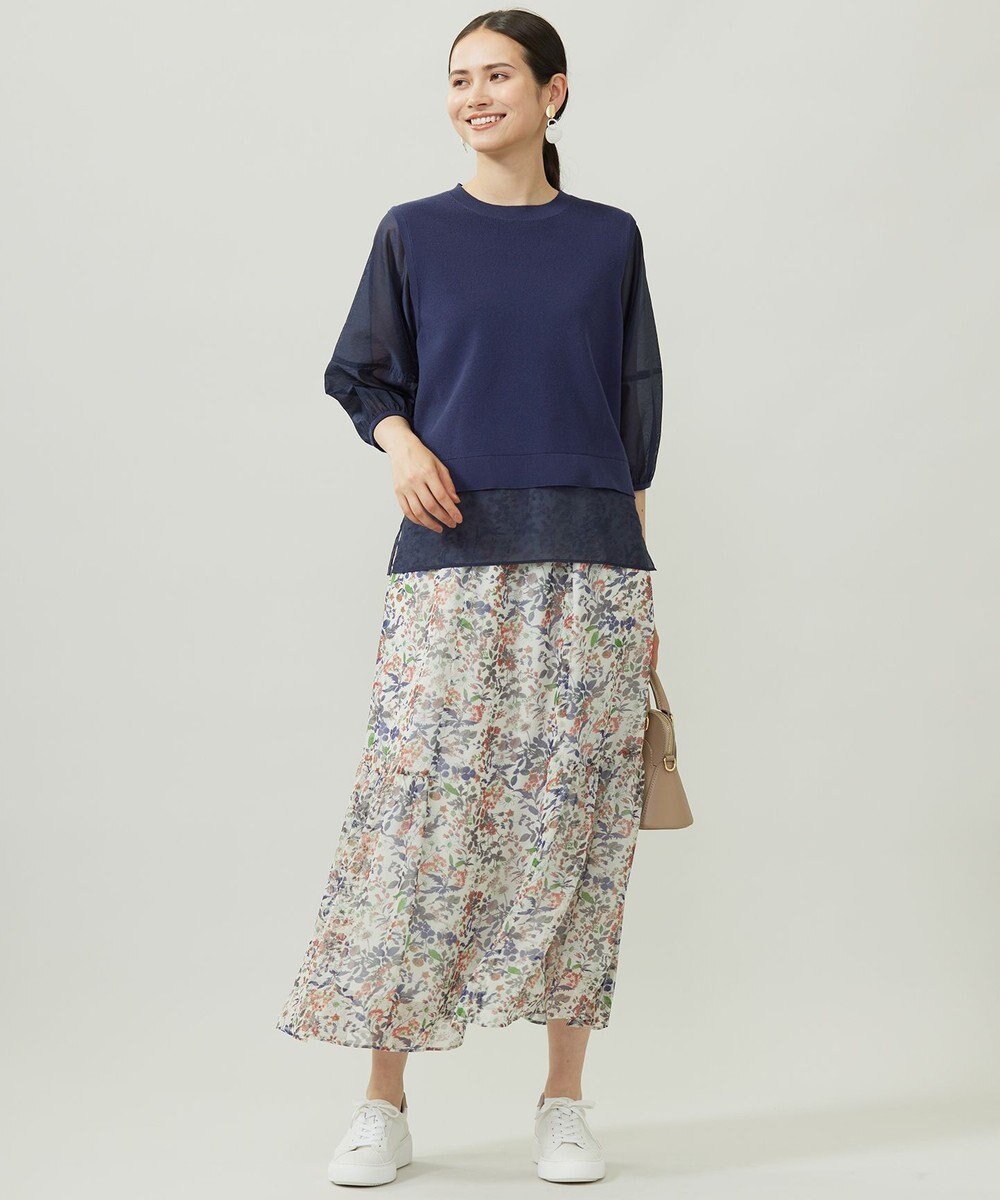 自由区 ハイツイストコットンアセテートプルオーバー ニット 