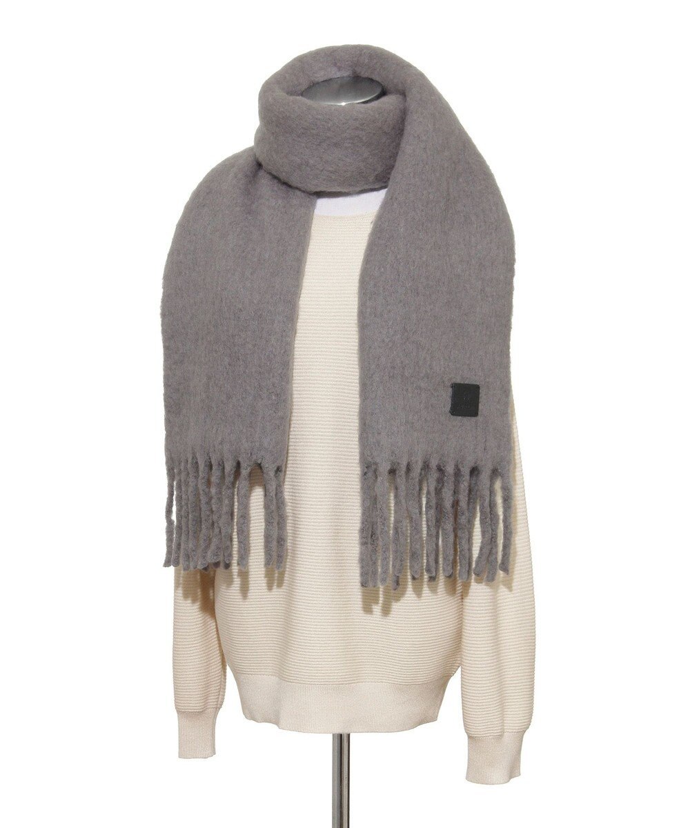 MOONBAT 【WEB限定】FURLA ウール混シャギー無地マフラー/幅40cm 