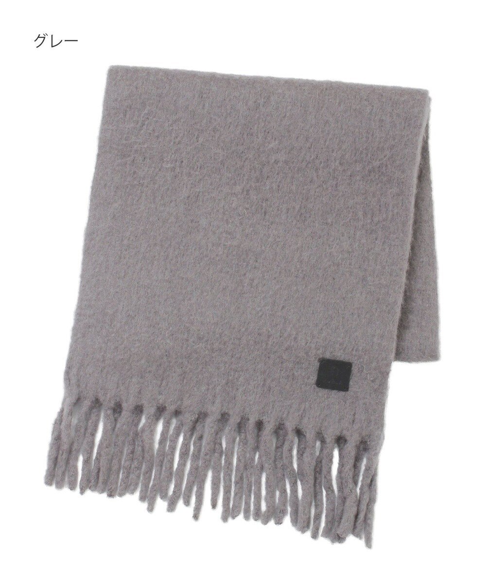MOONBAT 【WEB限定】FURLA ウール混シャギー無地マフラー/幅40cm 