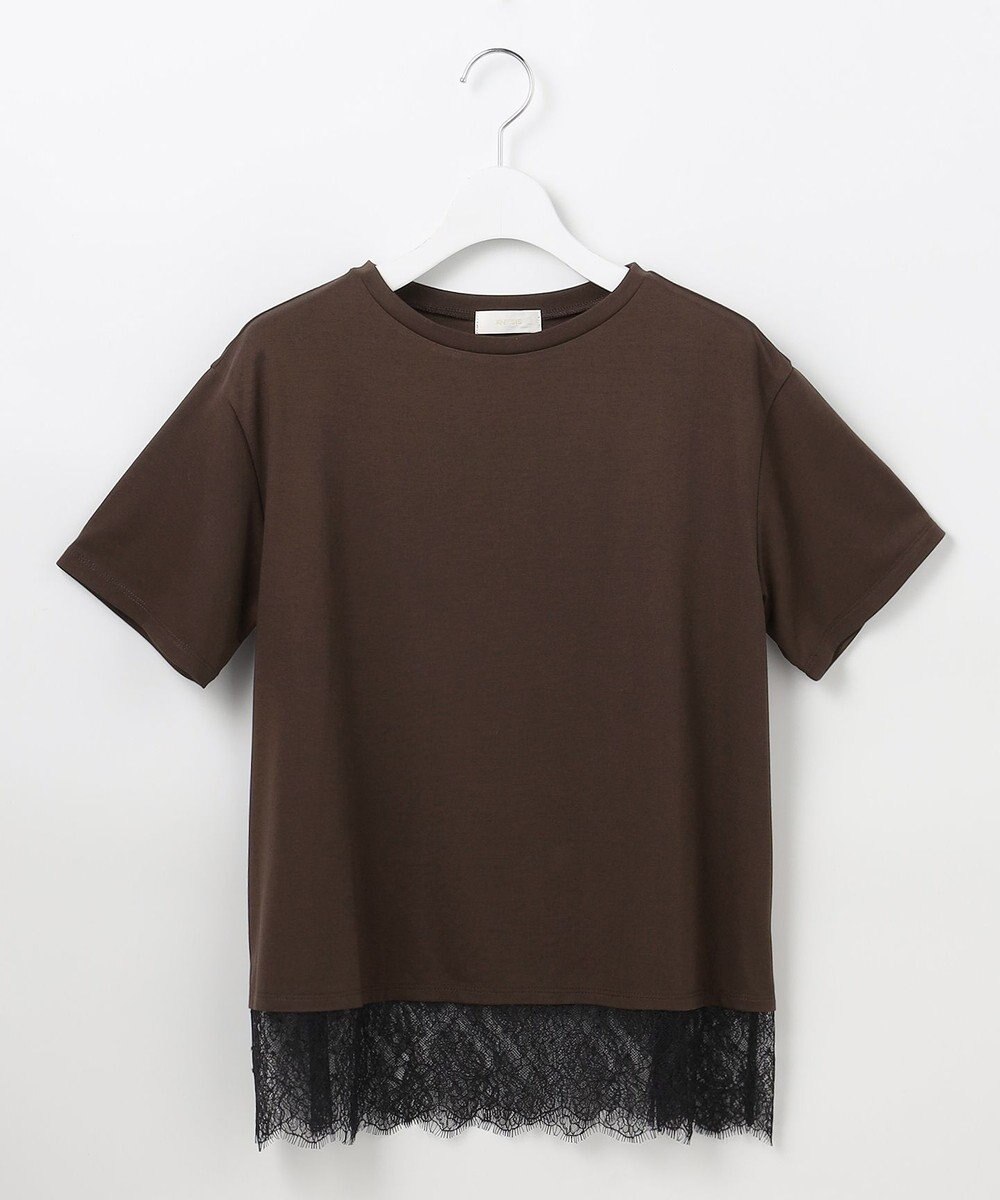 ANY SIS L 裾レース半袖Ｔシャツ 