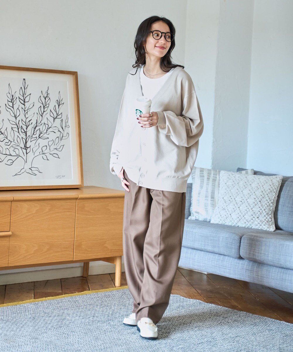 WEGO 【ユニセックス着用ITEM/MLサイズ展開】ドロップショルダーカーディガン 