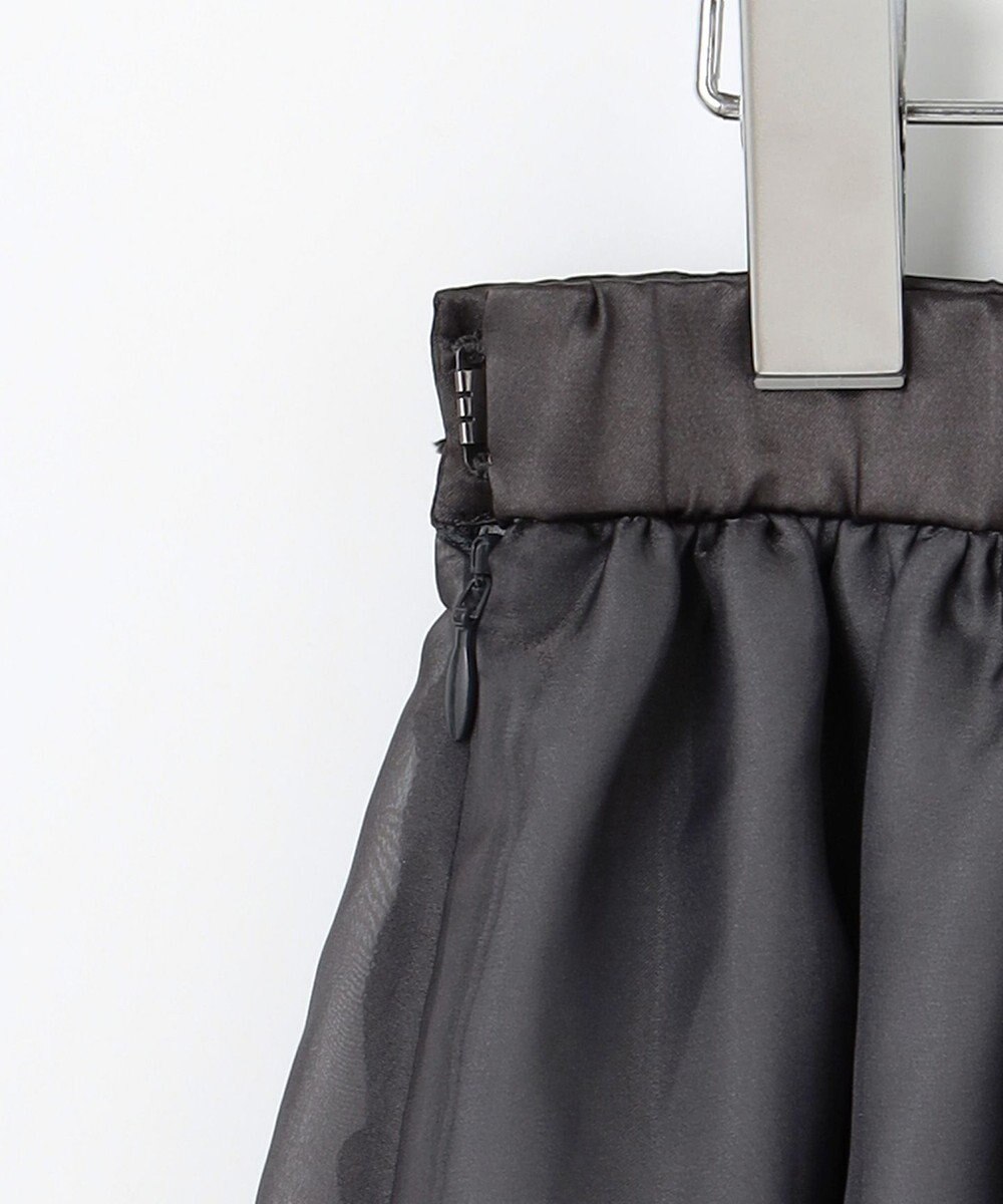 自由区 【洗える】シアーパネルエンブロイダリー スカート 