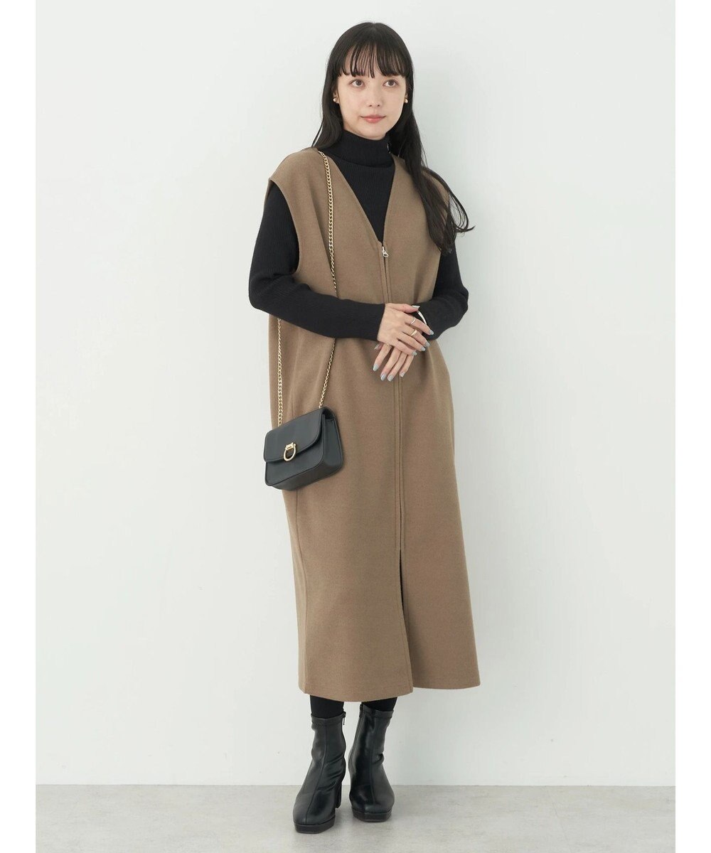 earth music&ecology 圧縮ニットＺＩＰジャンスカ 