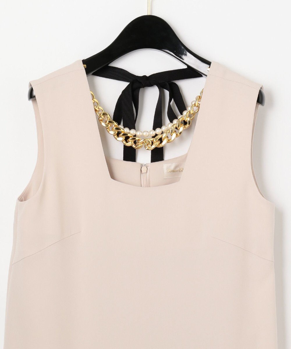 GRACE CONTINENTAL ネックレス付ティアードドレス 