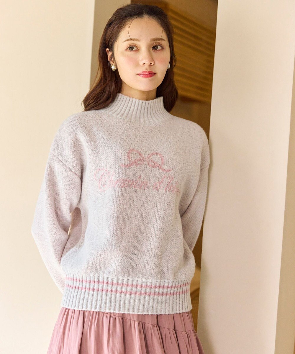 Feroux レタードハイネック プルオーバー 