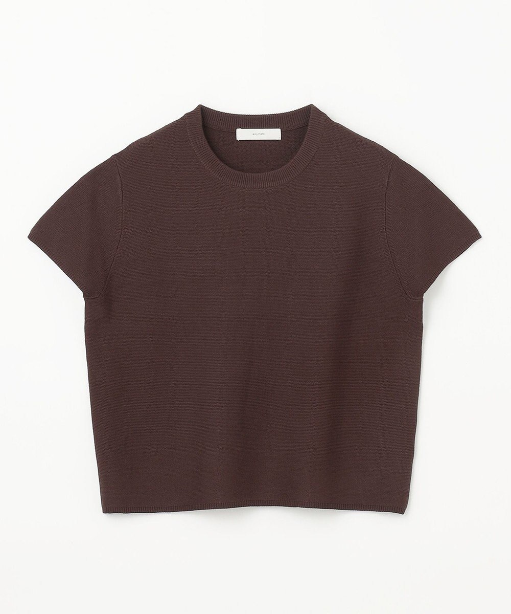 ANY クロップド丈ガーターニット 