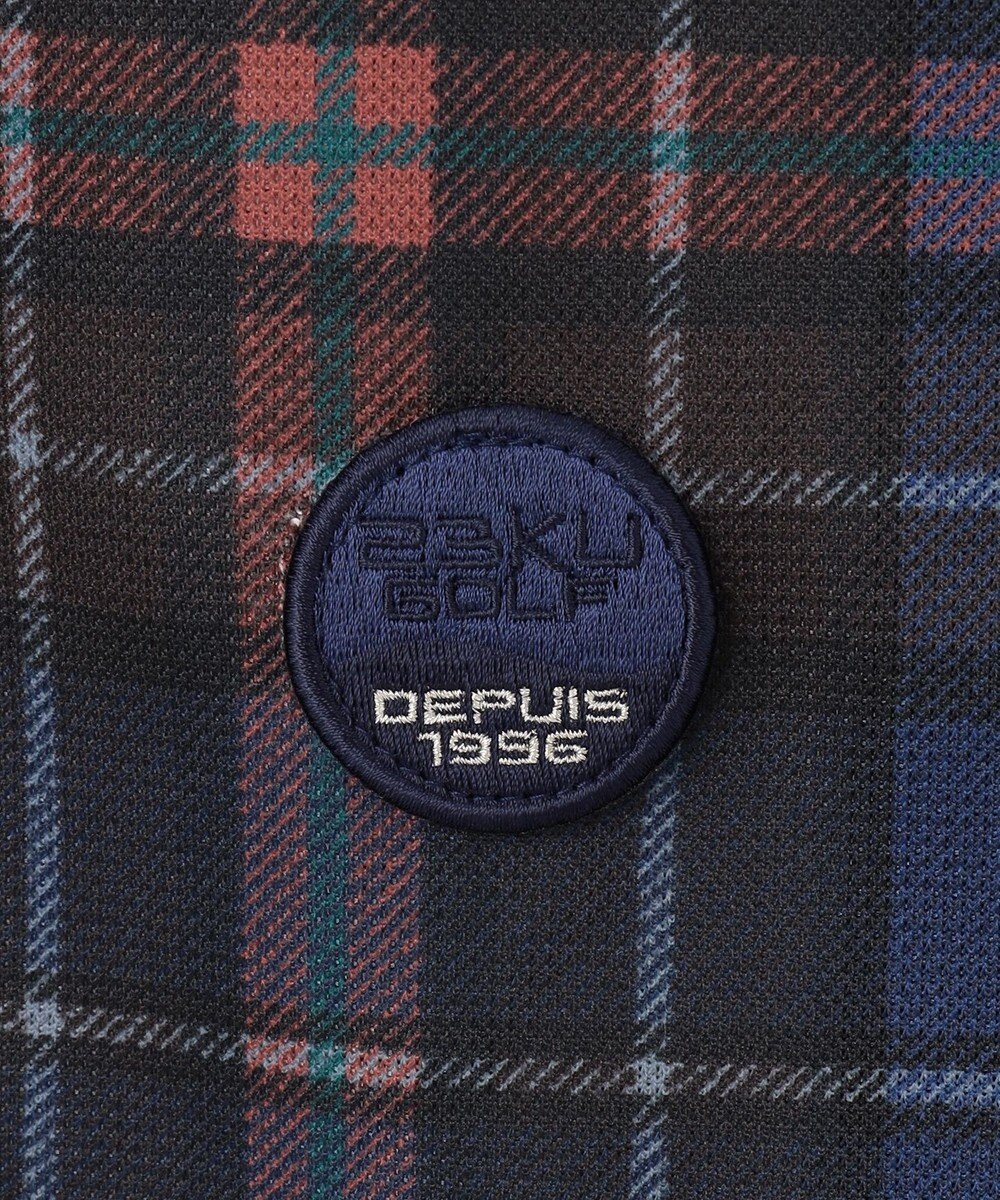 23区GOLF 【WOMEN】【日本製】チェック柄 長袖ポロシャツ 