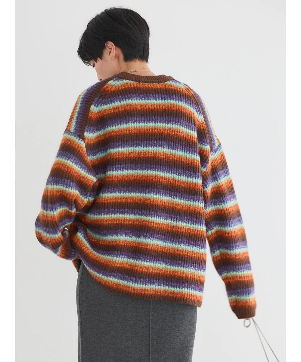 AMERICAN HOLIC グラデーションボーダーニットプルオーバー 