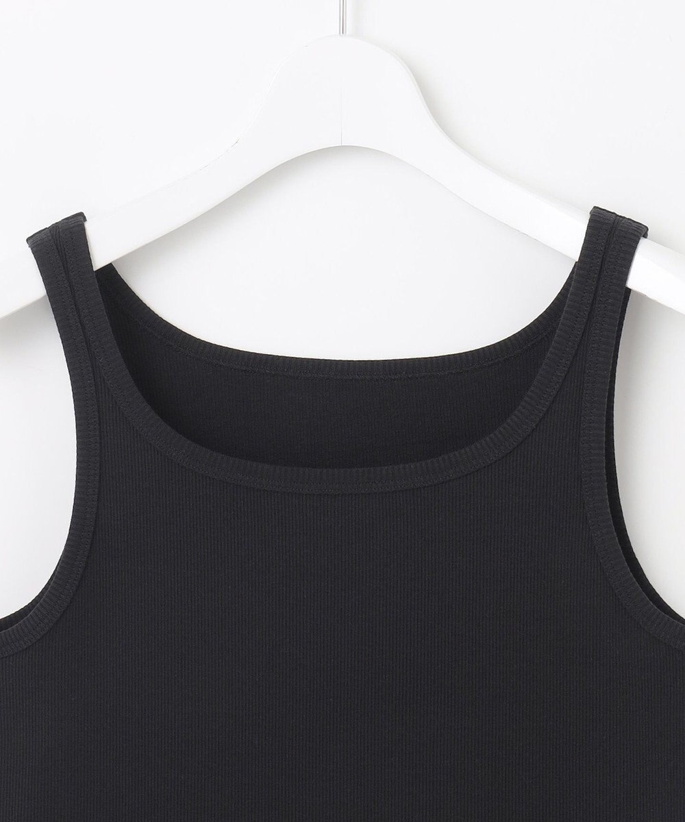 自由区 【洗える】ソフトリブテレコ タンクトップ 