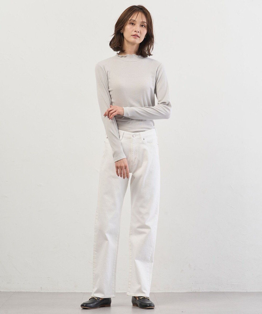 J.PRESS LADIES S シルク混ベアテレコ ハイネック シアー カットソー 