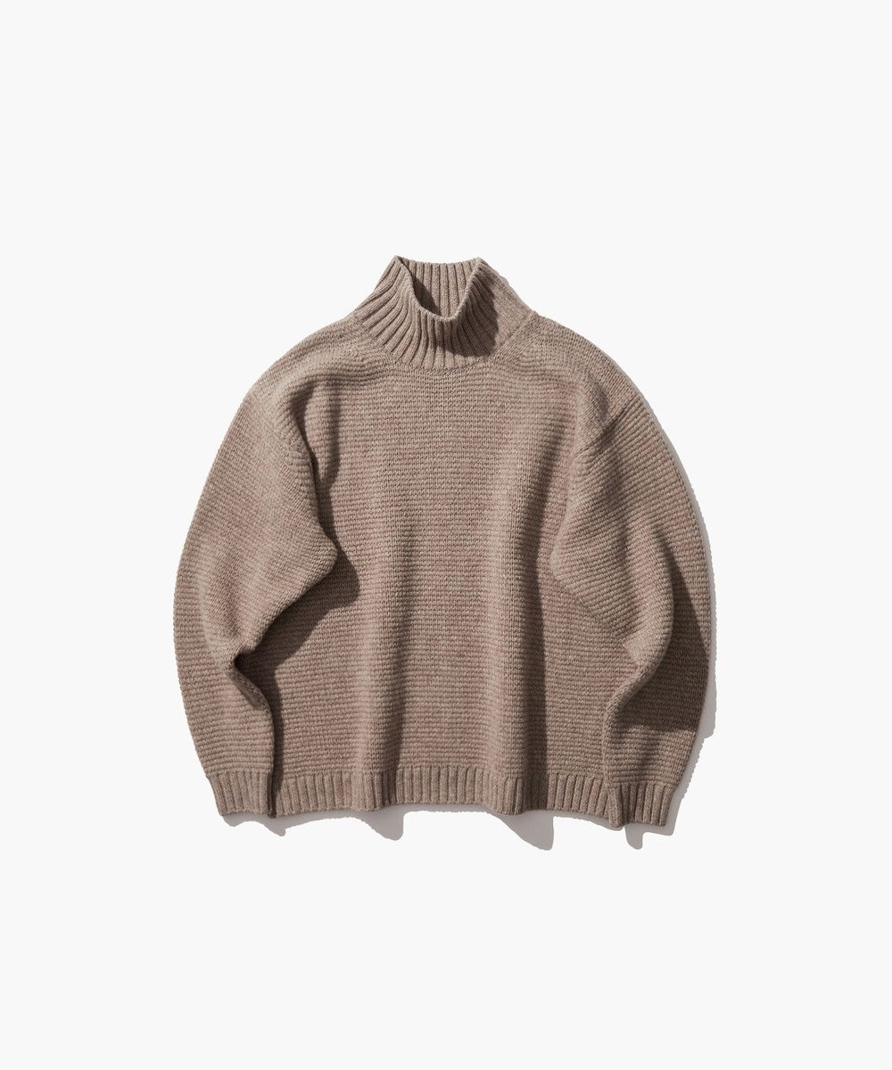 ATON LAMBS WOOL | ボトルネックセーター - UNISEX BEIGE