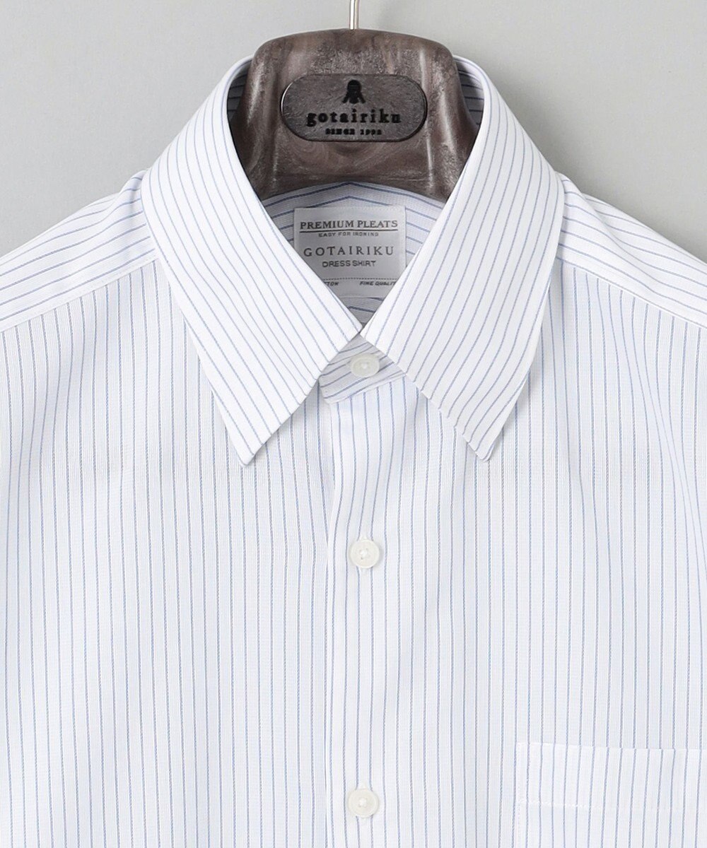 GOTAIRIKU 春夏向け【形態安定】SUMMERPREMIUMPLEATS_スナップダウンカラー 半袖ドレスシャツ(25年モデル) 