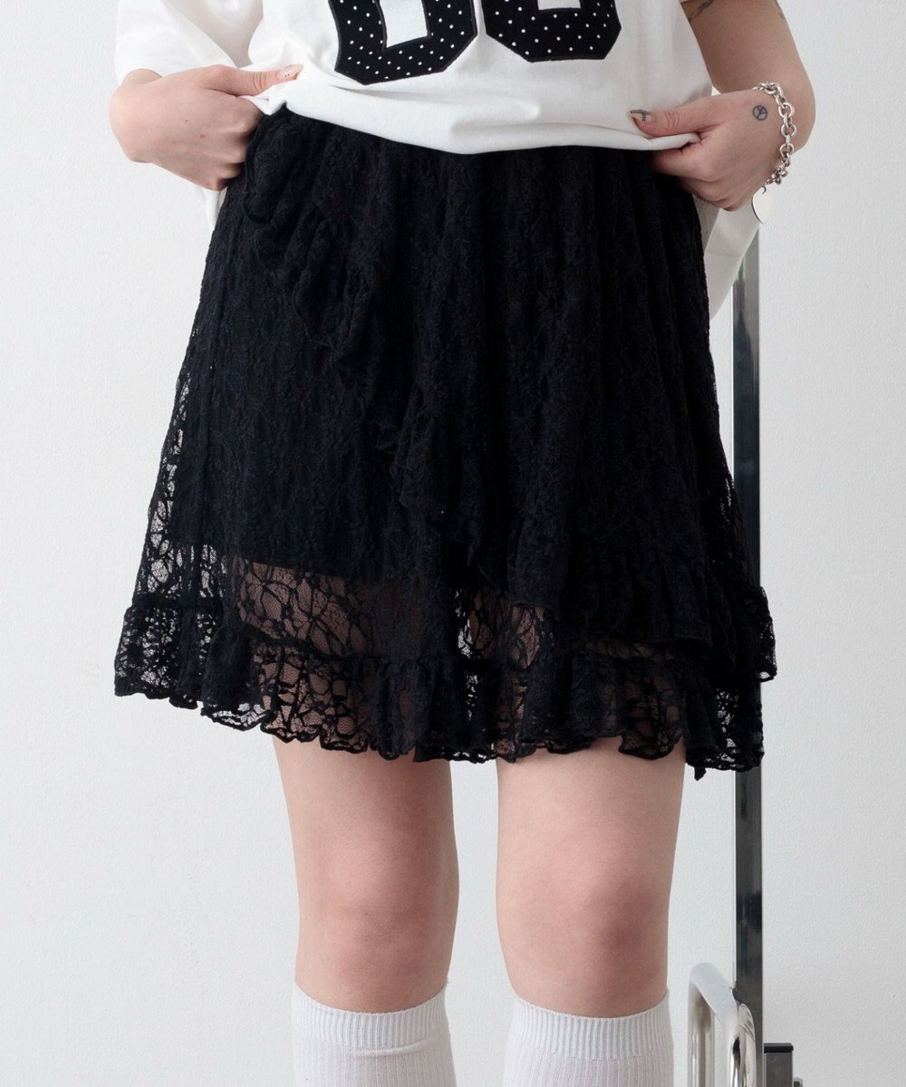 WEGO レースフリルスカート 