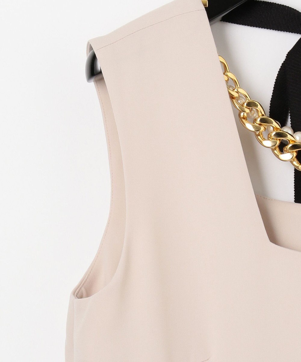 GRACE CONTINENTAL ネックレス付ティアードドレス 