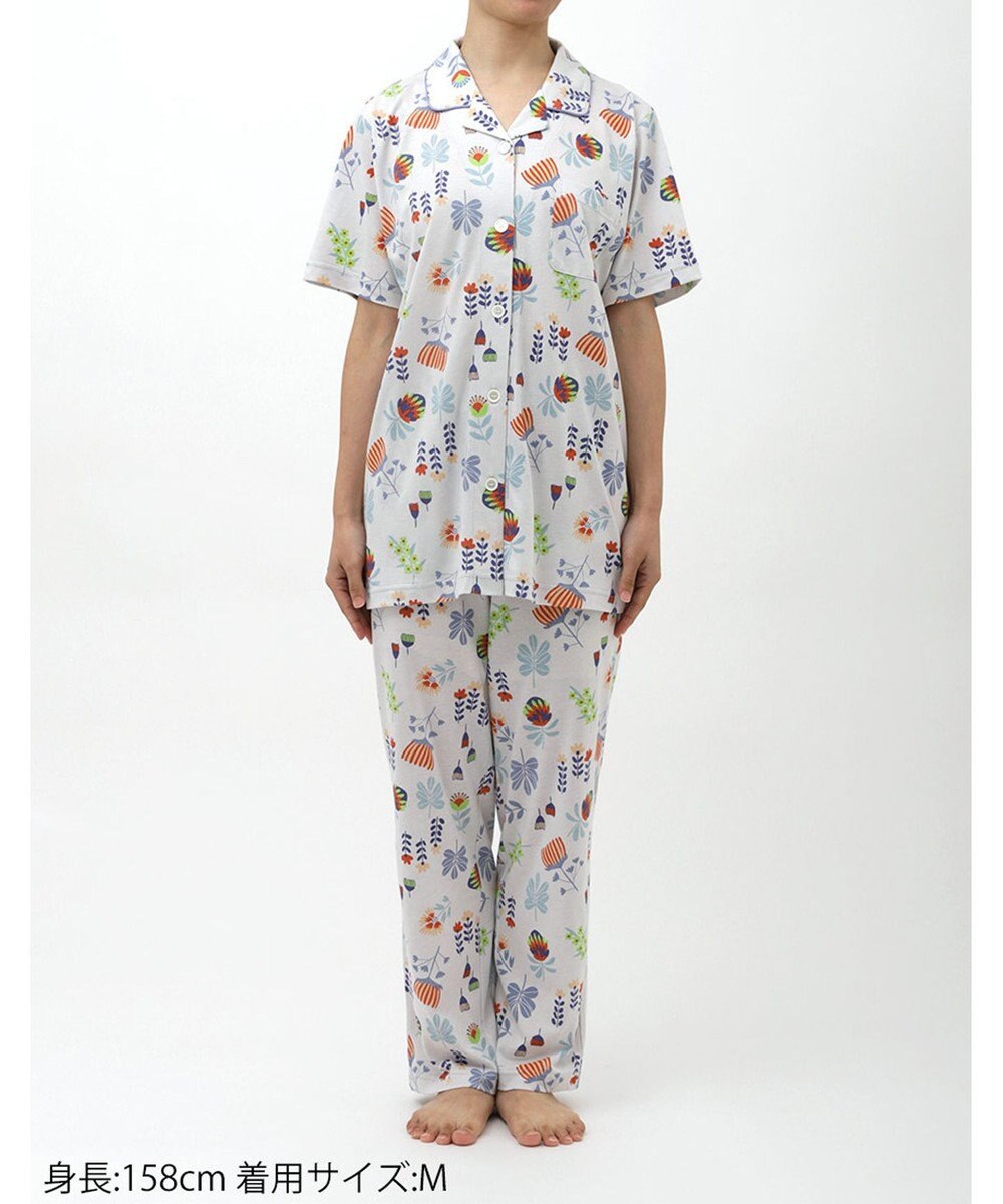 Wing ウイングスリープ パジャマ 5分袖 長ズボン 綿レーヨン天竺素材 レディース EP8024 ウイング／ワコール 