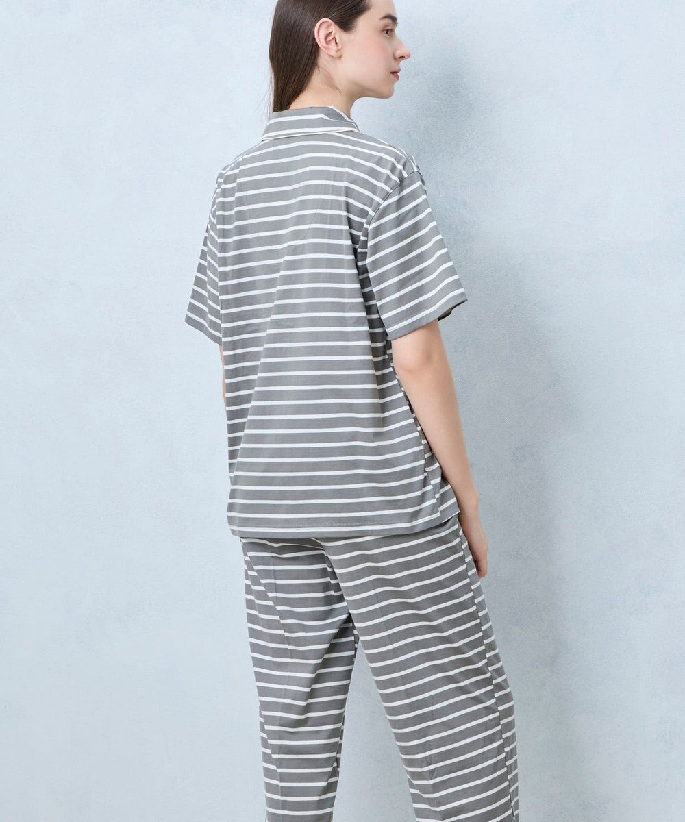 une nana cool 【綿100％】やわらか天竺ボーダー半袖パジャマ MADE WITH LIBERTY FABRIC 