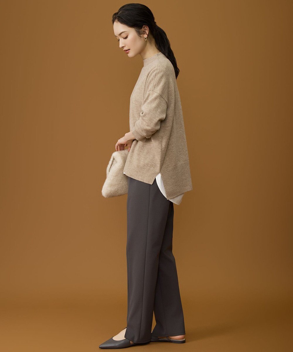 自由区 L 【17号サイズまで展開・SHIHOさん着用】ジョーゼットニット パンツ 