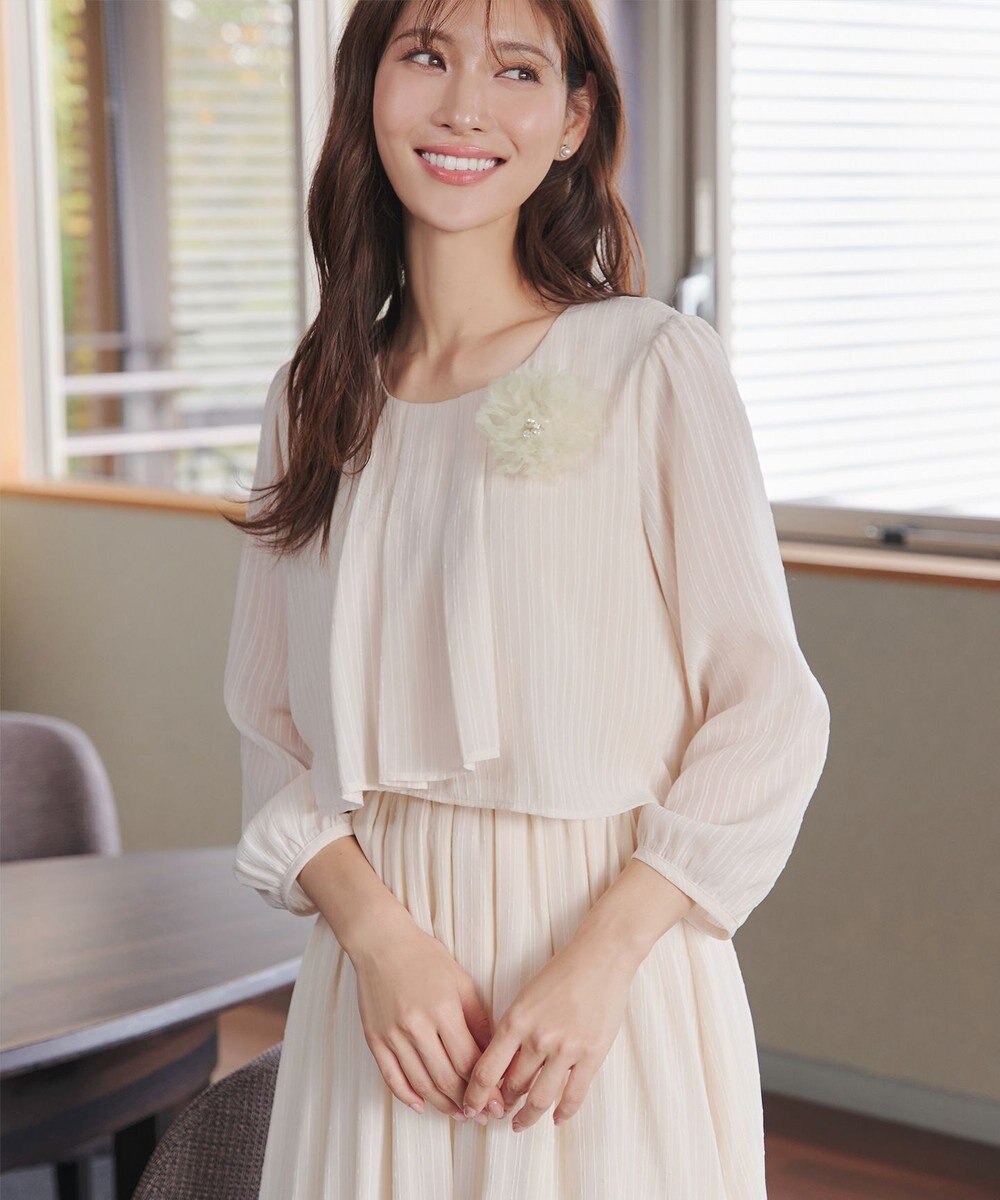 Tiaclasse チュールフラワーコサージュ 