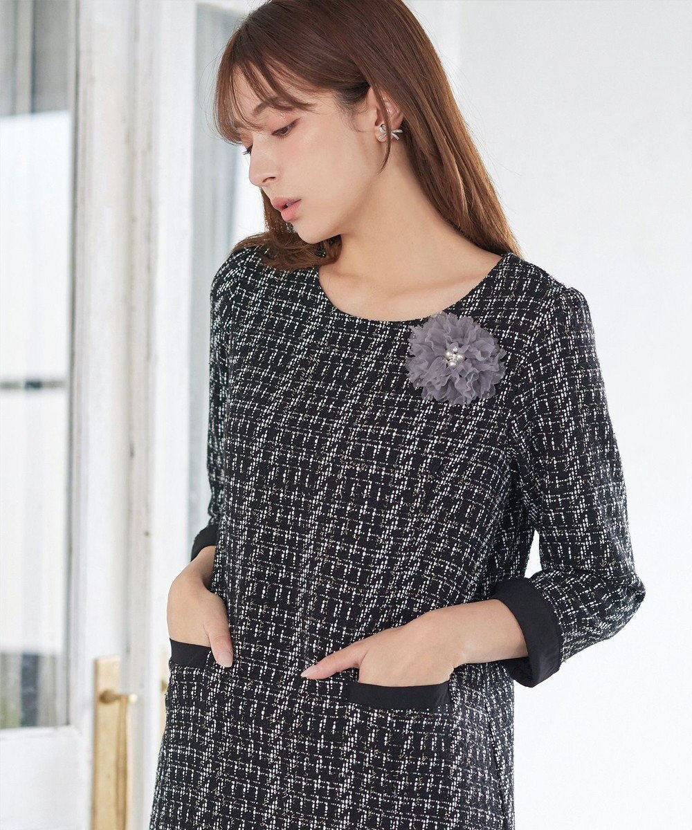 Tiaclasse チュールフラワーコサージュ 