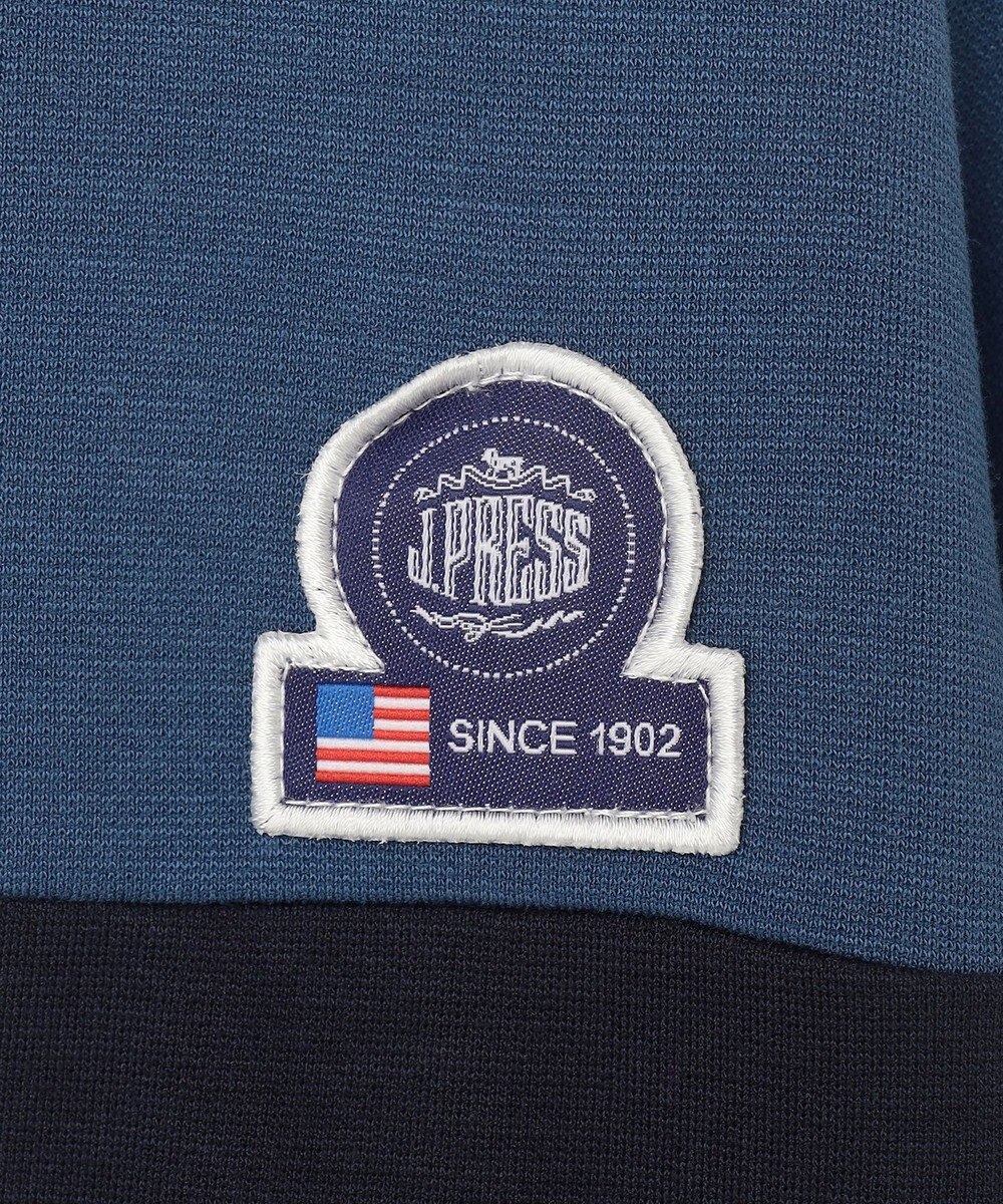 J.PRESS KIDS 【吸水速乾】【100-130cm】ポンチローマ トリコロール 切替Ｔシャツ 