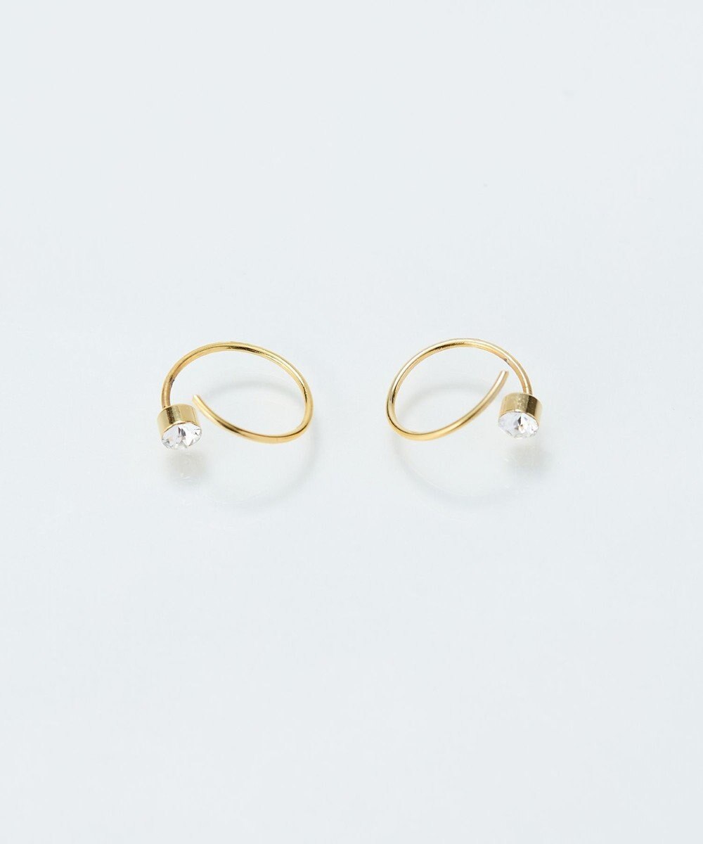 Phoebe 【金属アレルギー対応】ダブルループストーンピアス/ニッケルフリー 