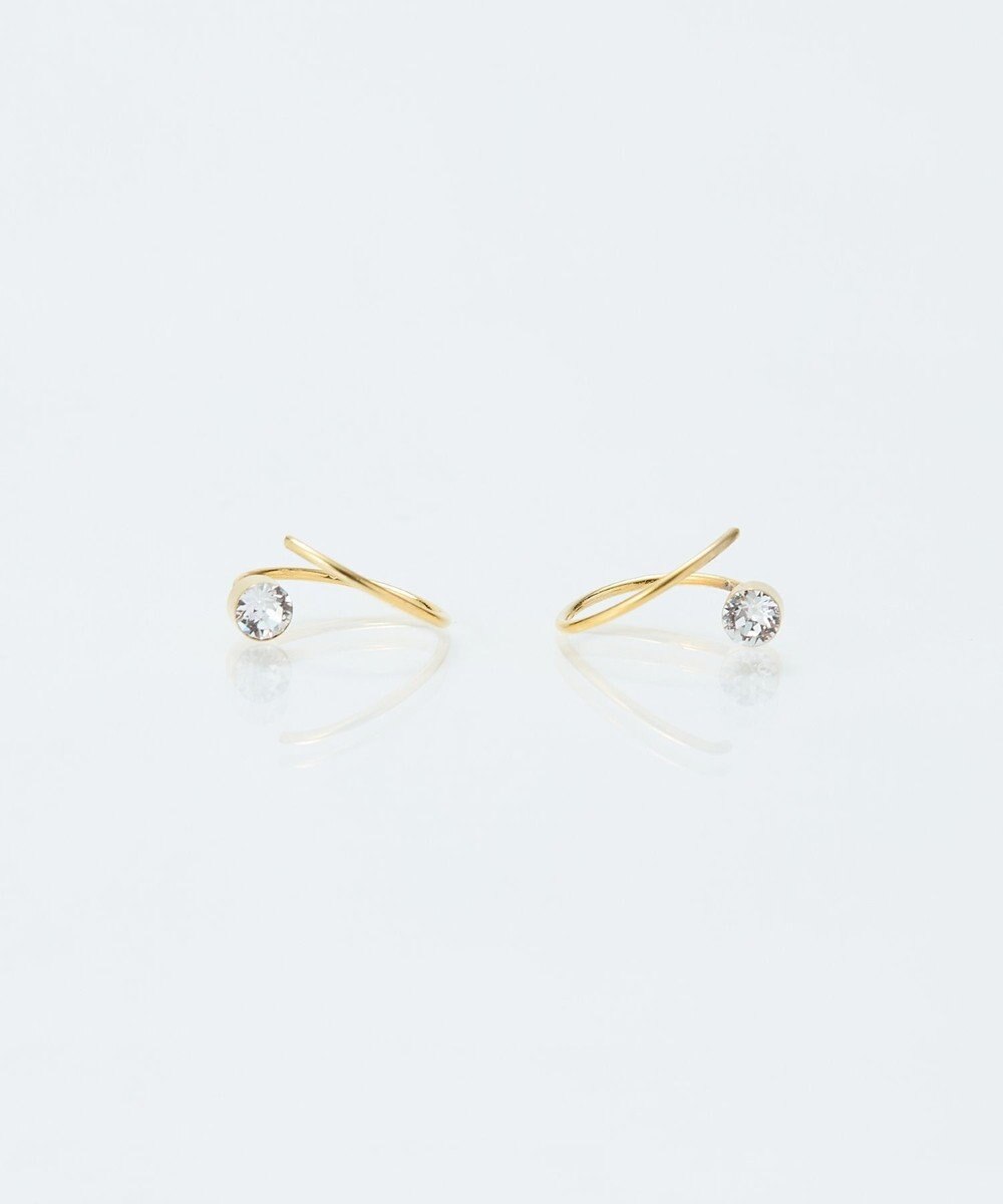 Phoebe 【金属アレルギー対応】ダブルループストーンピアス/ニッケルフリー 