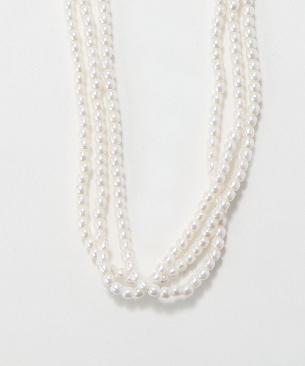 Phoebe <オンワード限定セット>3連ビーズパールネックレス×バランスバロックパールフープイヤリング 