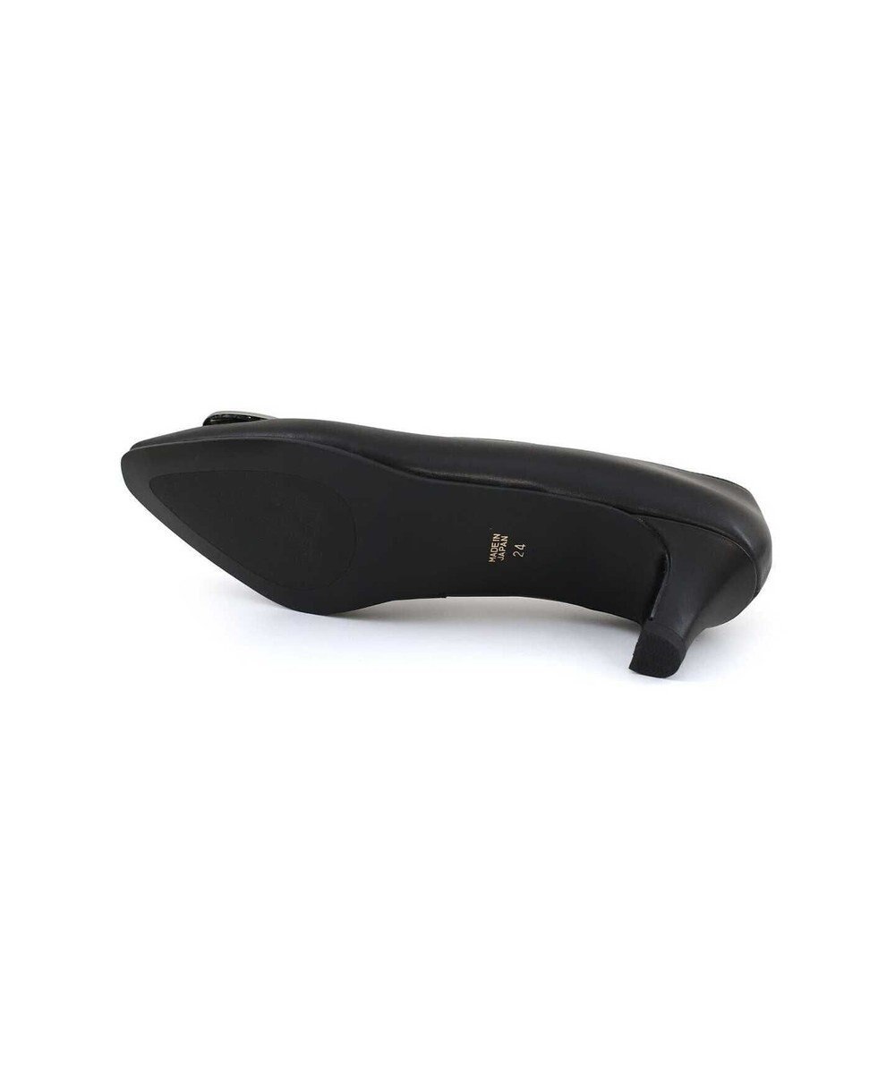 Pointer 【5cmヒール】日本製 高級本革モチーフ付きパンプス 