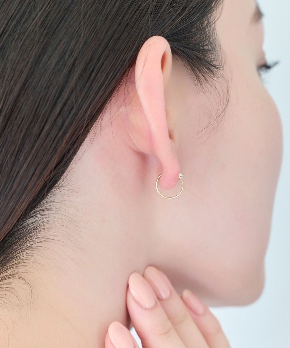 Phoebe 【金属アレルギー対応】ダブルループストーンピアス/ニッケルフリー 