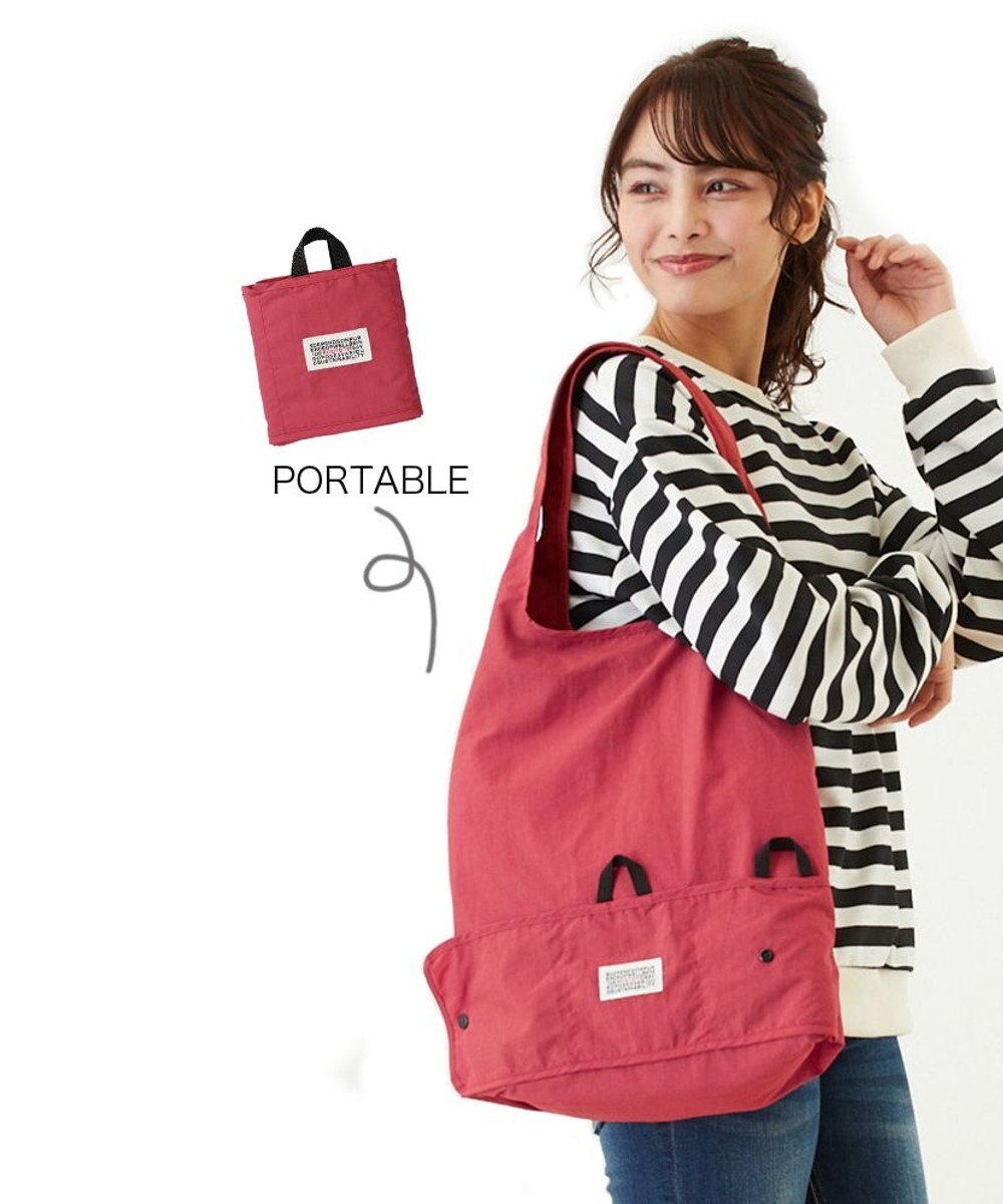 ROOTOTE 6775【ナイロン：エコバッグ】/ SN.マルクトート.レギュラー-B 04：レッド