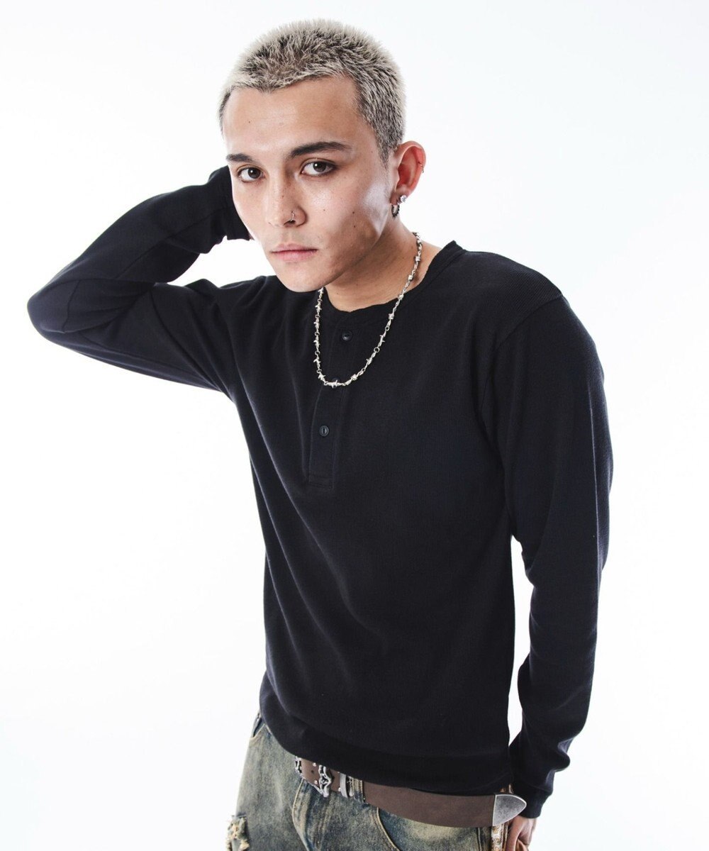 WEGO 【ユニセックス着用ITEM】コンパクトフィットリブヘンリーネックT（LS） 