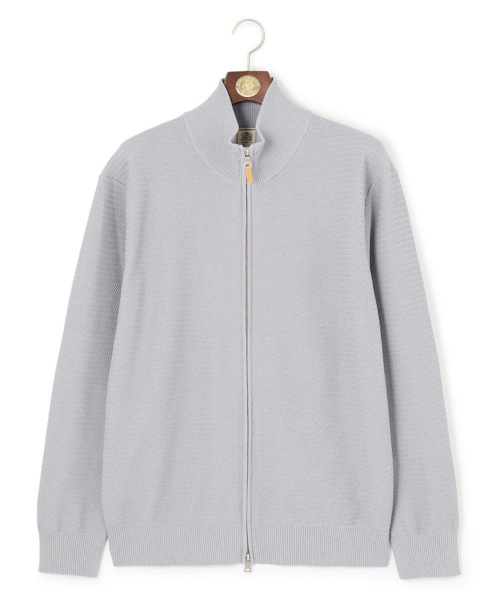 J.PRESS MEN 【KING SIZE】ハイツイストヘリンボン フルジップカーディガン 
