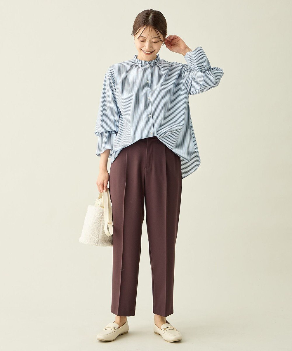 ANY L 【裏起毛/ウエストゴム】ウォームテーパードパンツ 