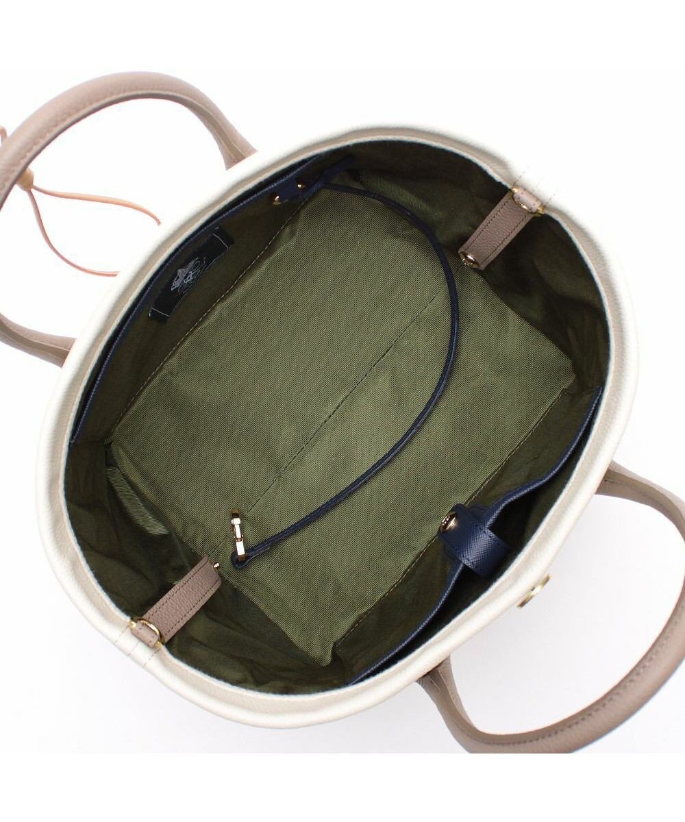 A.D.M.J. 【牛革】モーツァルト/スパニッシュレザーバイカラー金ボタントートS 