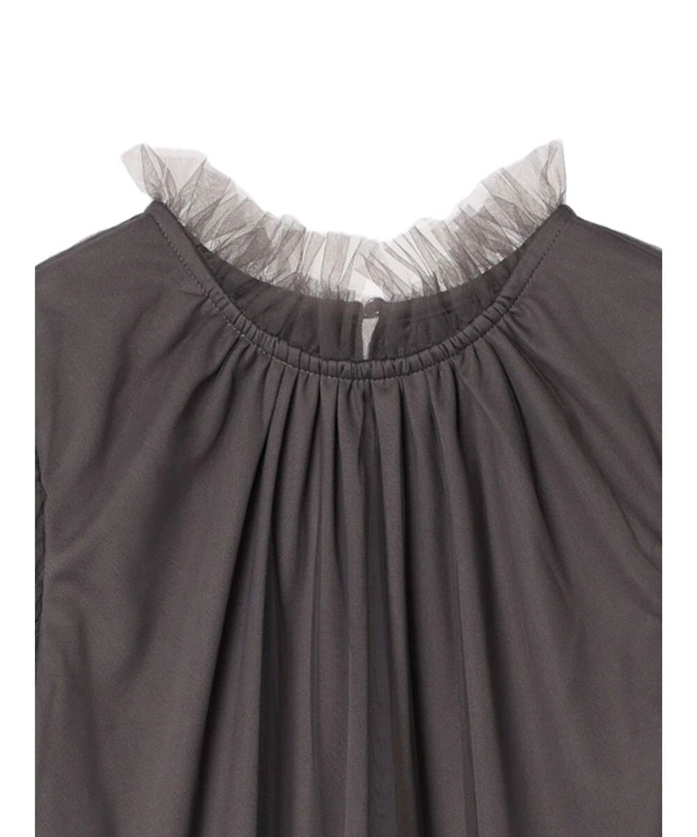 Green Parks ・ＥＬＥＮＣＡＲＥ　ＤＵＥ　チュールハイネックブラウス 