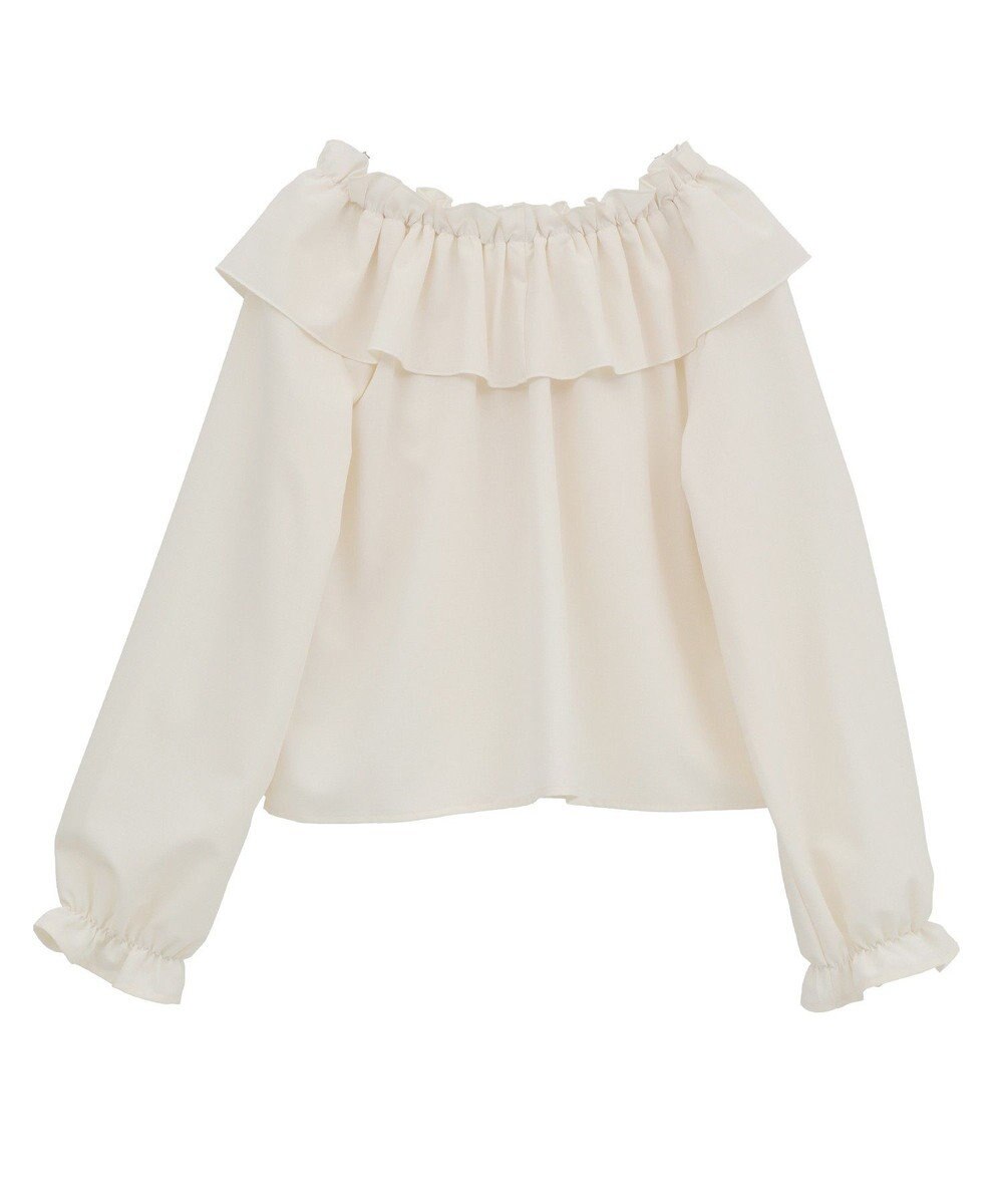 earth music&ecology フリルオフショルブラウス 