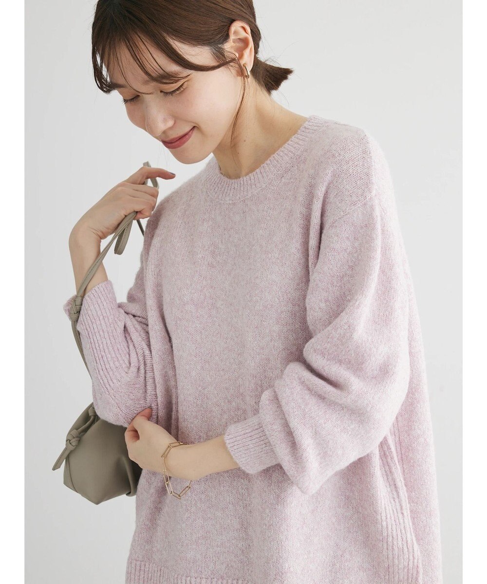 Green Parks ラメ糸ミックスニットプルオーバー 