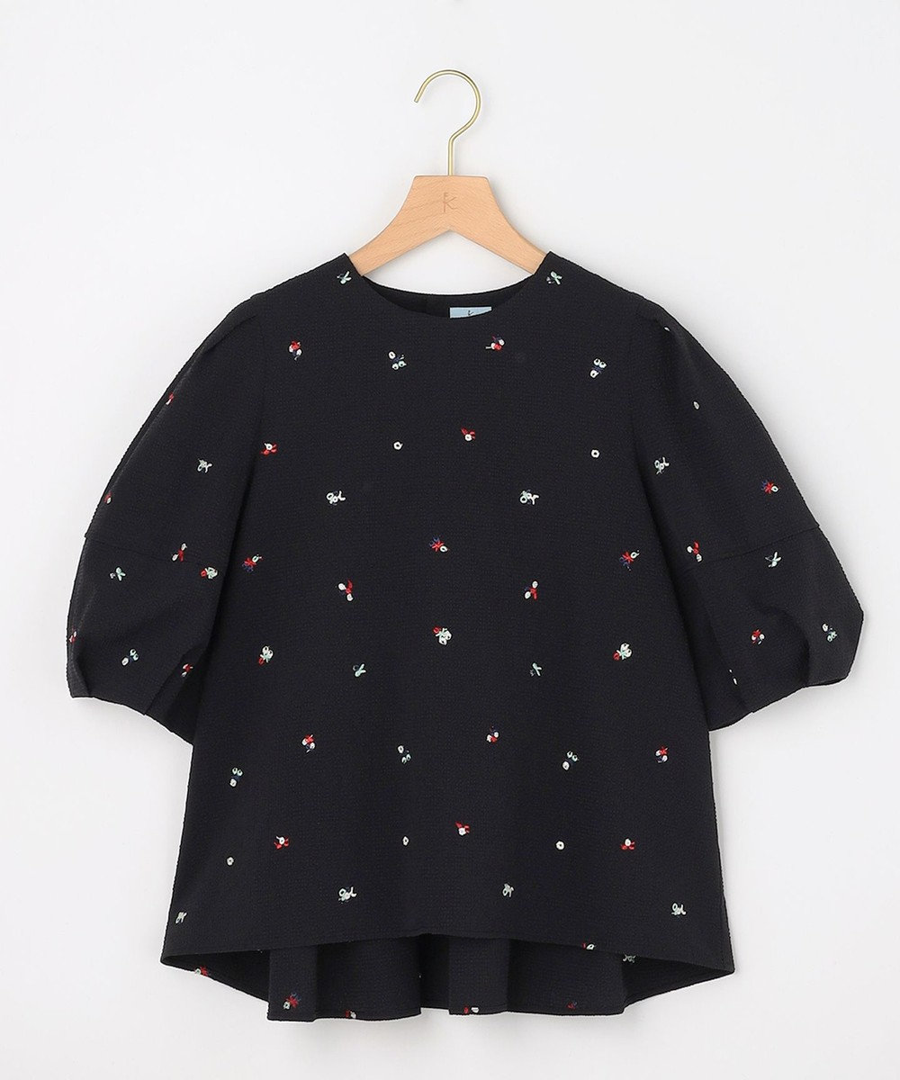 組曲 L 【先行予約・WEB限定】ミニフラワーエンブロイダリー ブラウス 