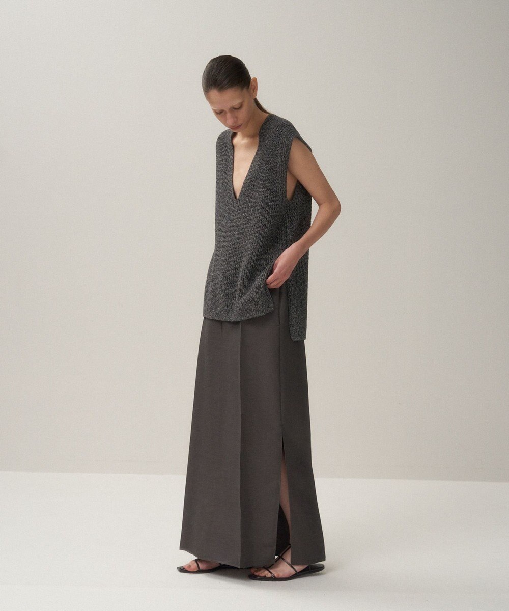 ATON LINEN CUPRA | Aラインスカート 