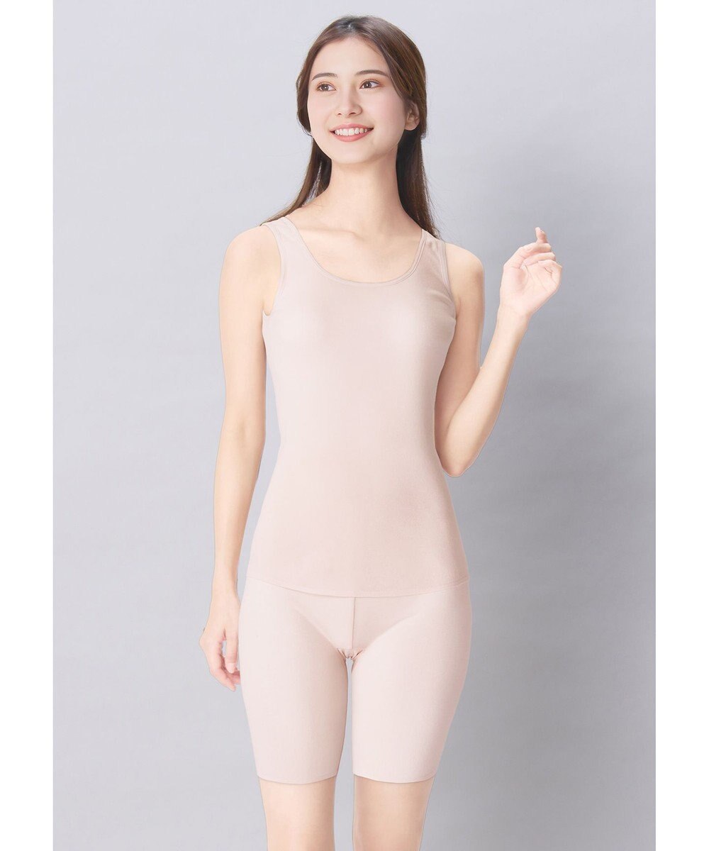Wing インナー 綿100％ 抗菌防臭(身生地) フラット仕上げ(裾) 【綿100％ ひびきにくいタイプ】 ノースリーブ タンクトップ 春 夏 EL1175 ウイング／ワコール 